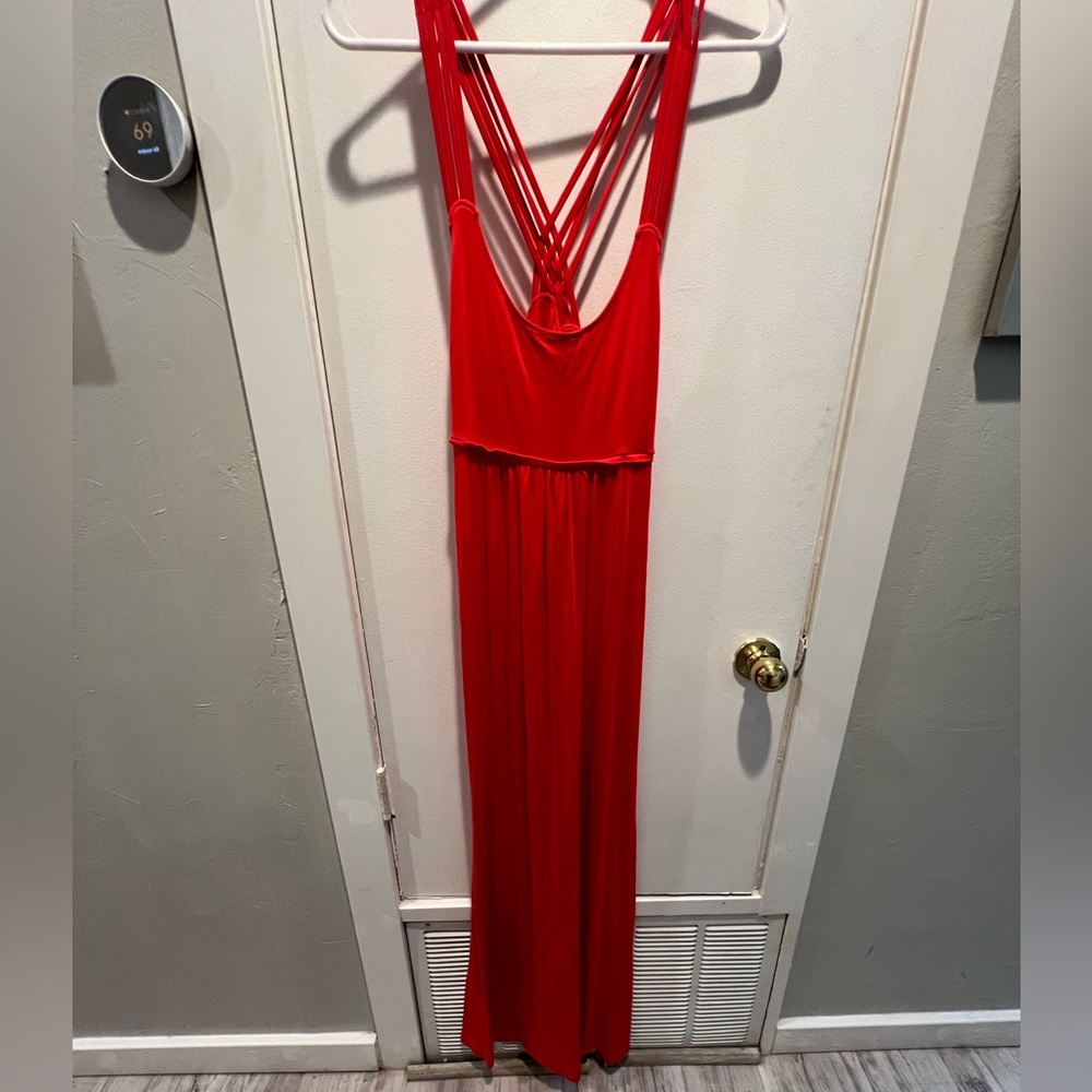 Red Calvin Klein maxi